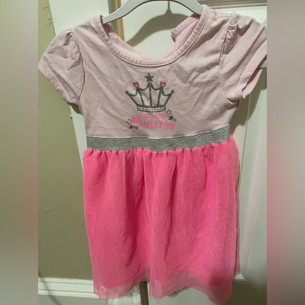 Pink princess short sleeved dress